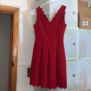 Banana Republic Scallop Red Dress